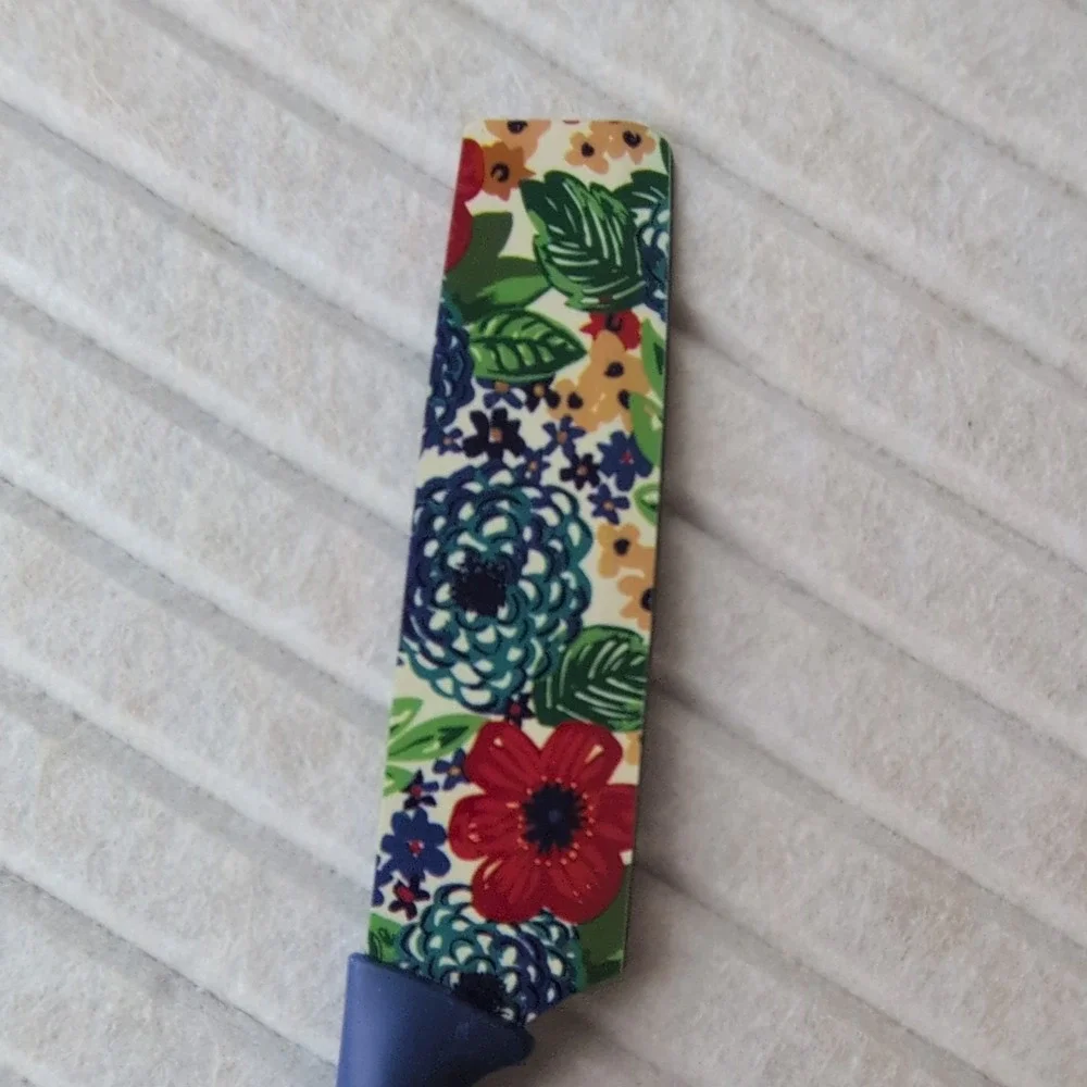 Multicolor Floral Nakiri Knife for Vegetables with Plastic Handle